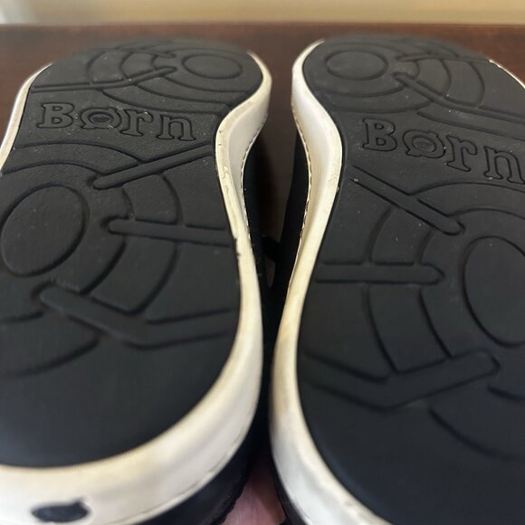 Born Mens Allegheny II Sneaker Size 10.5M Black Leather Casual Lace Up Shoe Low - Picture 9 of 13